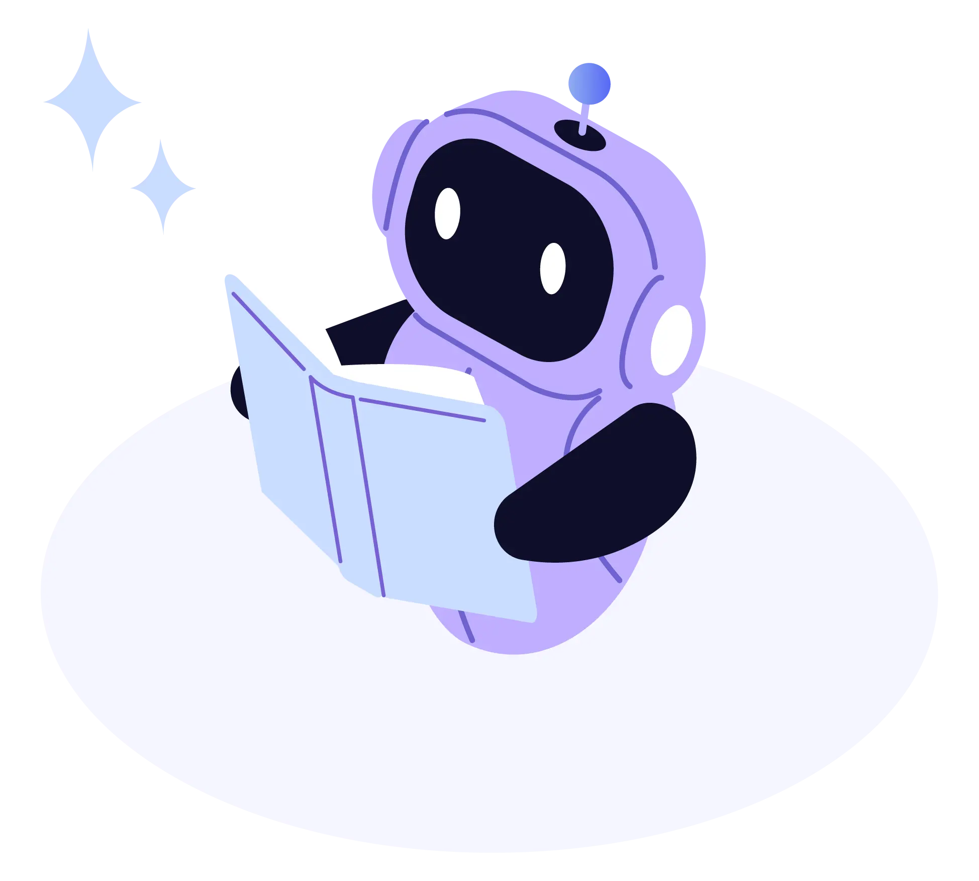 本を読むロボットの画像